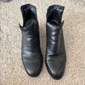 Oliver Black Leather Ankle Boots for Women